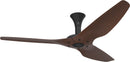 HAIKU OUTDOOR CEILING FAN: 60", COCOA WOODGRAIN ALUMINUM, LOW PROFILE MOUNT: BLACK