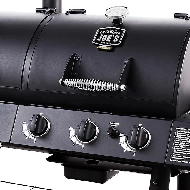 LONGHORN COMBO 3-BURNER CHARCOAL/GAS SMOKER AND GRILL