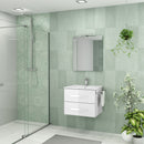 ACUARIO CABINET 120CM GLOSS GREY WITH DOUBLE ONIX TOP