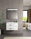 ACUARIO CABINET 120CM GLOSS GREY WITH DOUBLE ONIX TOP