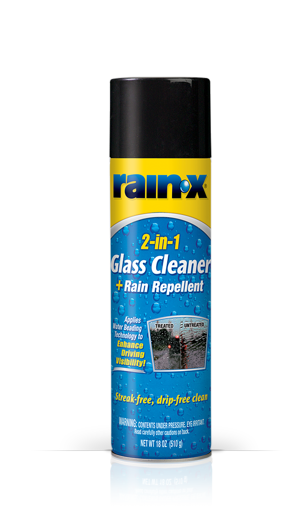 RAIN-X 2-N-1 GLASS CLEANER WITH RAIN REPELLENT AEROSOL 18oz
