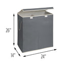 DOUBLE RESIN HAMPER GREY