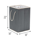 LARGE RESIN SQUARE HAMPER GREY