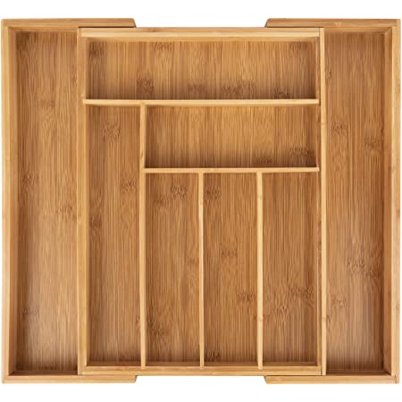 EXPANDABLE BAMBOO DRAWER ORG