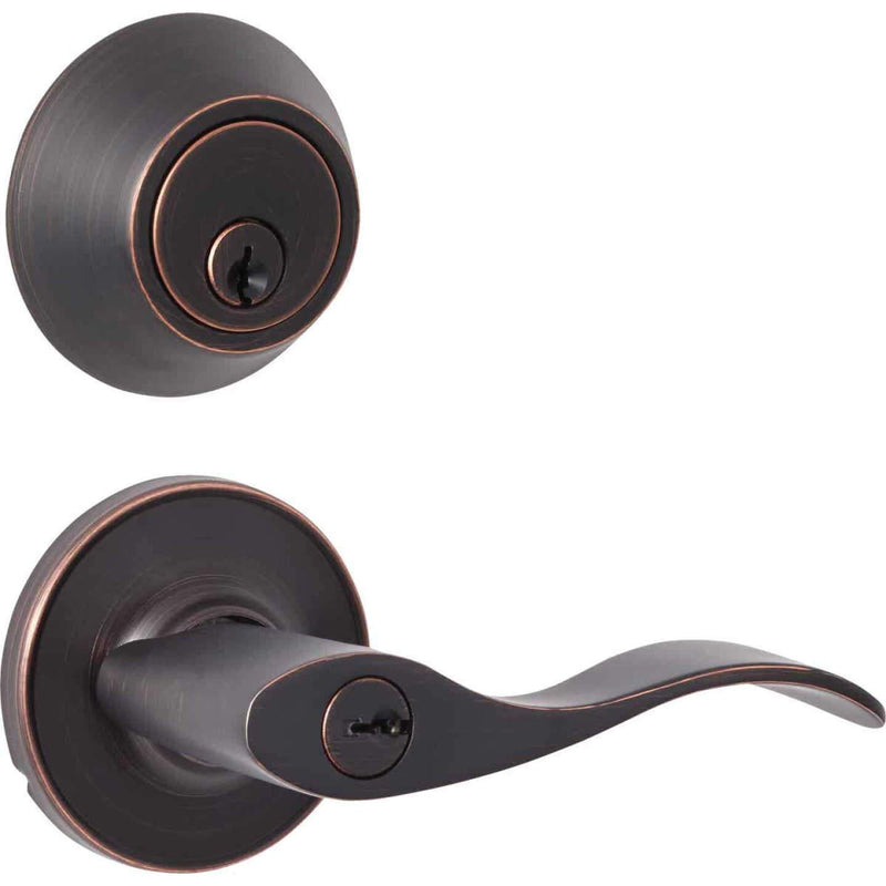 STEEL PRO SINGLE CYLINDER DEADBOLT AND LEVER COMBO