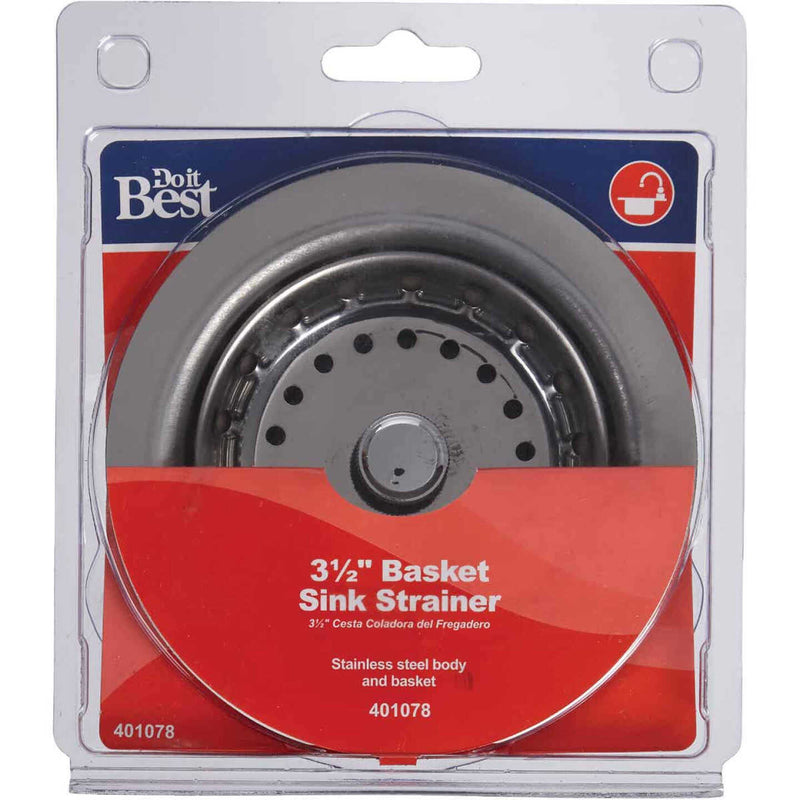 DO IT BEST 3 1/2" STAINLESS STEEL BASKET SINK STRAINER ASEEMBLY