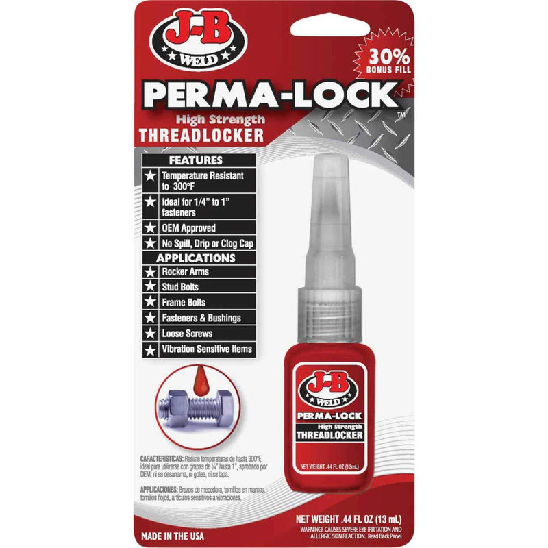 J-B WELD PERMA-LOCK .44 Oz RED THREADLOCKER