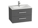 ACUARIO CABINET 120CM GLOSS GREY WITH DOUBLE ONIX TOP