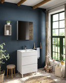 MILAN CABINET 120CM WENGUE NATURE WITH DOUBLE ONIX TOP