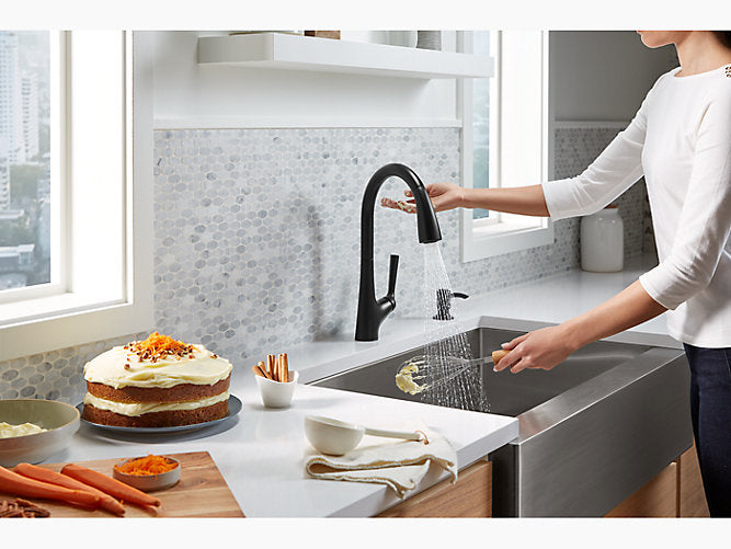 MALLECO TOUCHLESST PULL DOWN KITCHEN FAUCET WITH SOAP/LOTIONDISPENSER