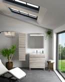 MILAN CABINET 120CM WENGUE NATURE WITH DOUBLE ONIX TOP