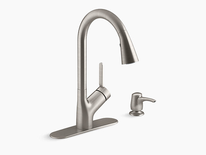 SETRA PULLDOWN KITCHEN FAUCET WITH SOAP/LOTION DISPENSER