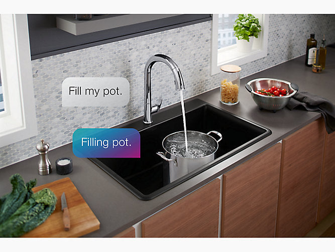 SENSATE KITCHEN FAUCET WITH KOHLER KONNECT AND VOICE ACTIVATED TECHNOLOGY