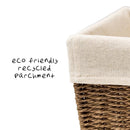 PARCHMENT CORD BASKET W/LINER