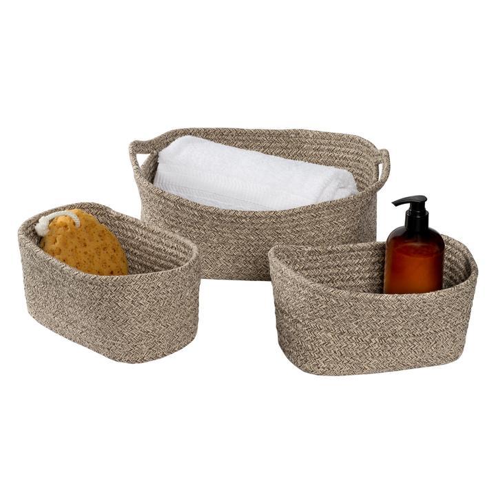 3PC NESTED TEXTURE BASKETS